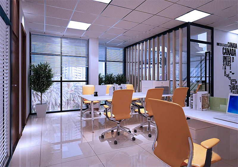 西安电子公司办公室装修设计效果图