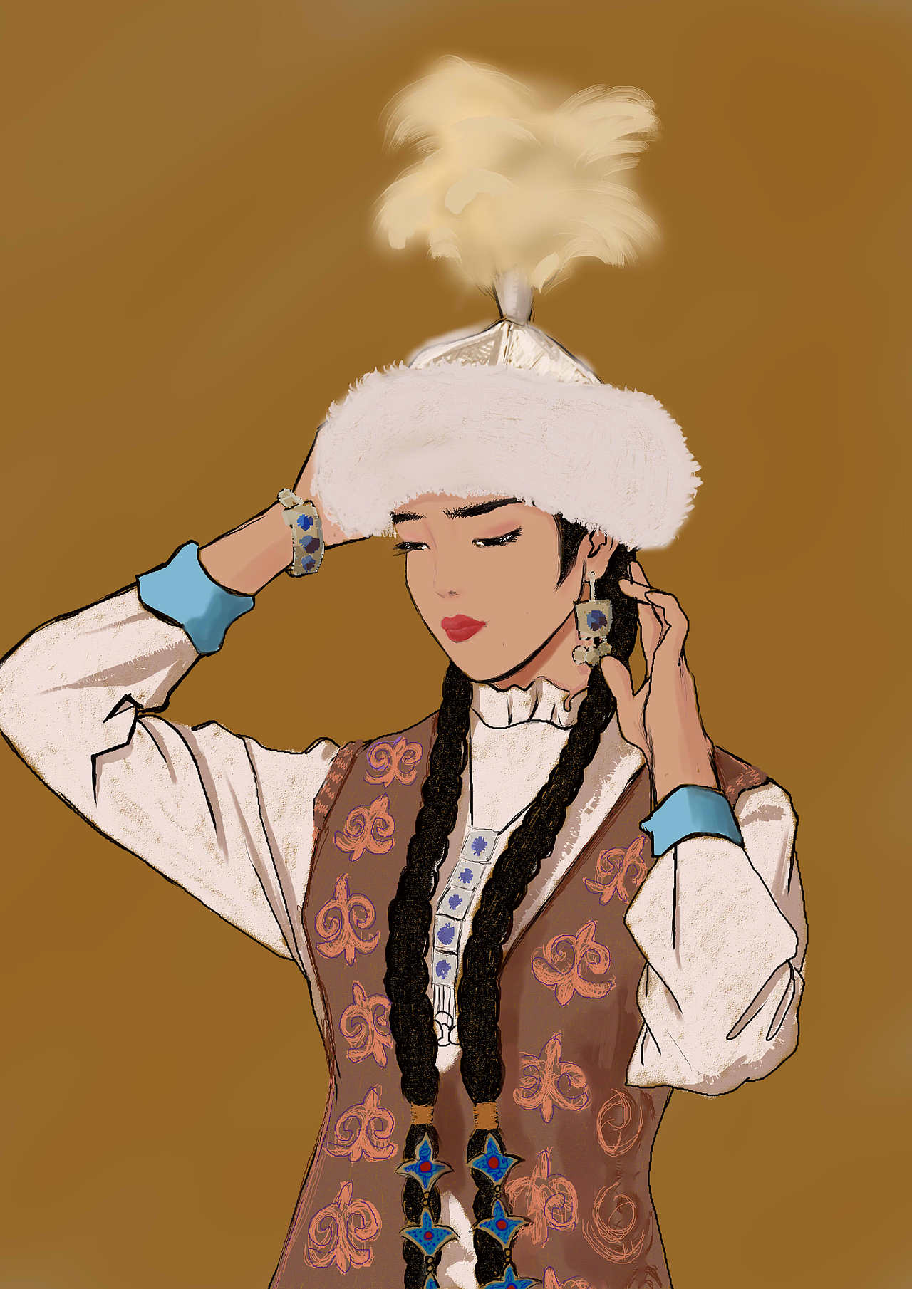 哈萨克姑娘 🎨💃