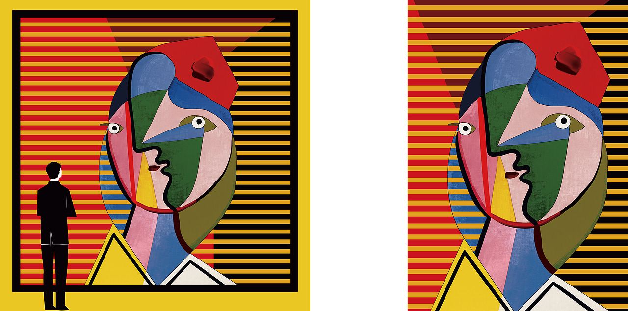 毕加索插画再创