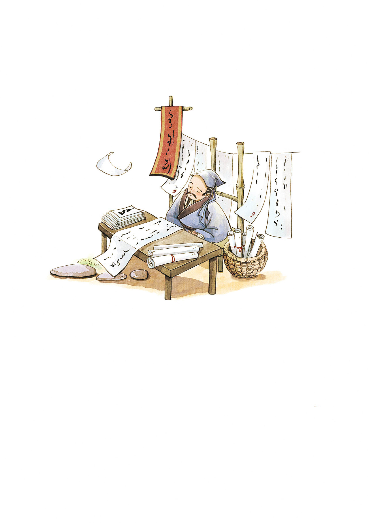 之前画的关于古代的儿童插图|插画|儿童插画|半夏327_原创作品-站酷