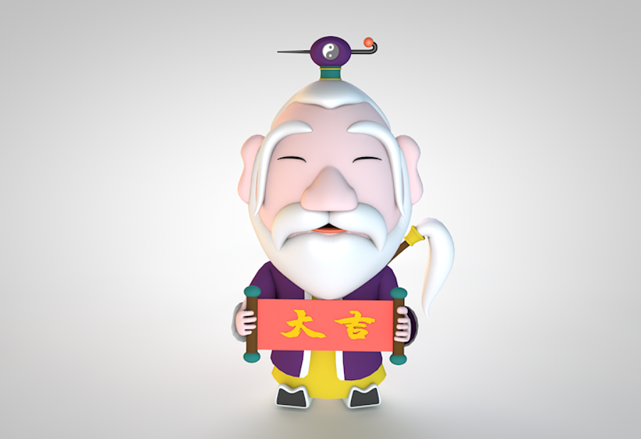 老子卡通三维模型（图ZMjA0MDI4MjIw） - 生活用品 - 站酷设计师就叫大壮原创素材 - 站酷ZCOOL