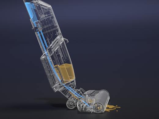 吸尘器3D动画视频 拍摄和3D制作结合 吸尘器C4D