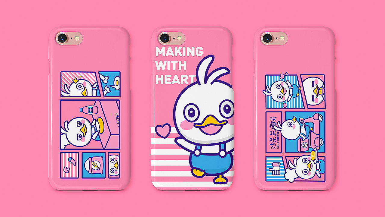 卡通形象设计 | 沙呆呆烧饼品牌卡通IP形象+VI