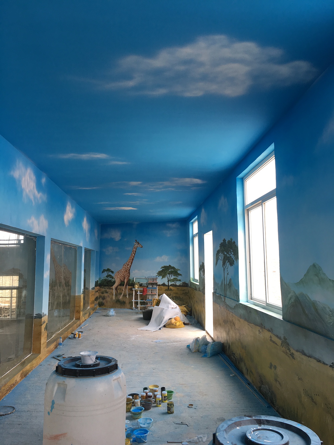 野生动物园墙体彩绘3d画_壹品行墙绘壁画-站酷zcool