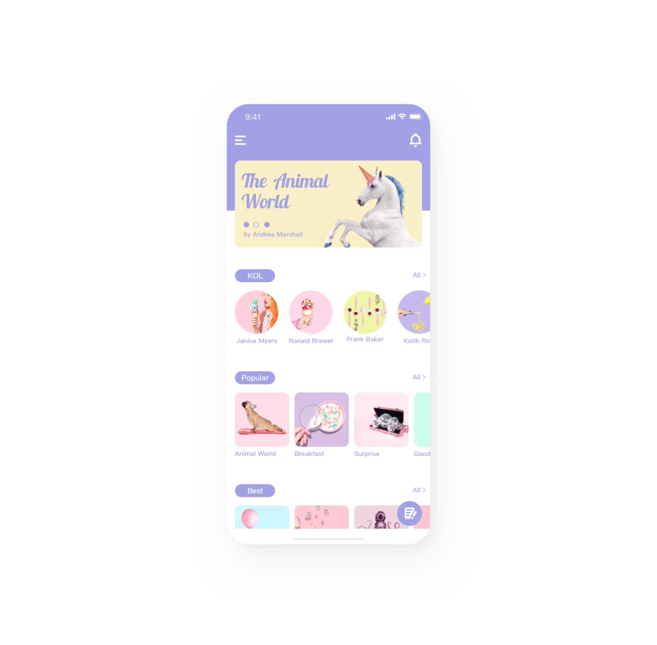 Unicorn社交app概念设计（图ZOTY4MzcyMjg=） - APP界面 - 站酷设计师川普咬狗猫原创素材 - 站酷ZCOOL