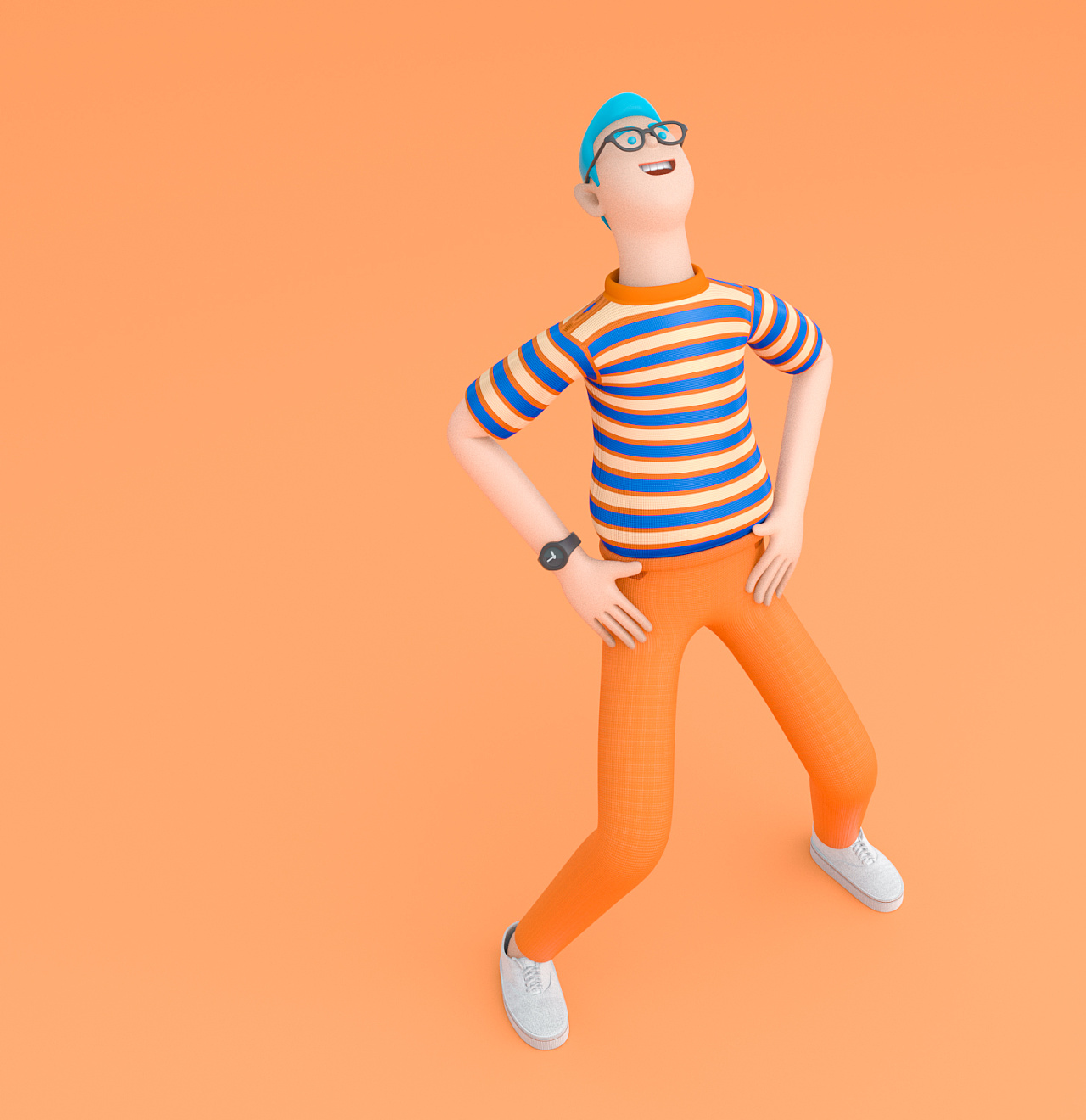 "人工智能"主题三维动画练习