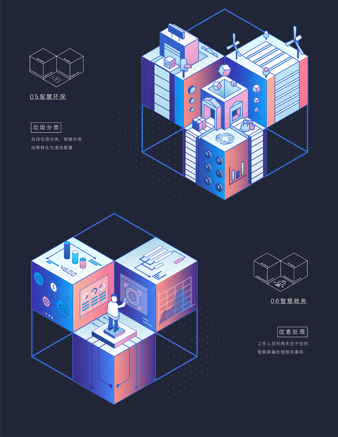 智慧魔方-平安智慧城插画比赛