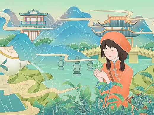 茶业包装插画