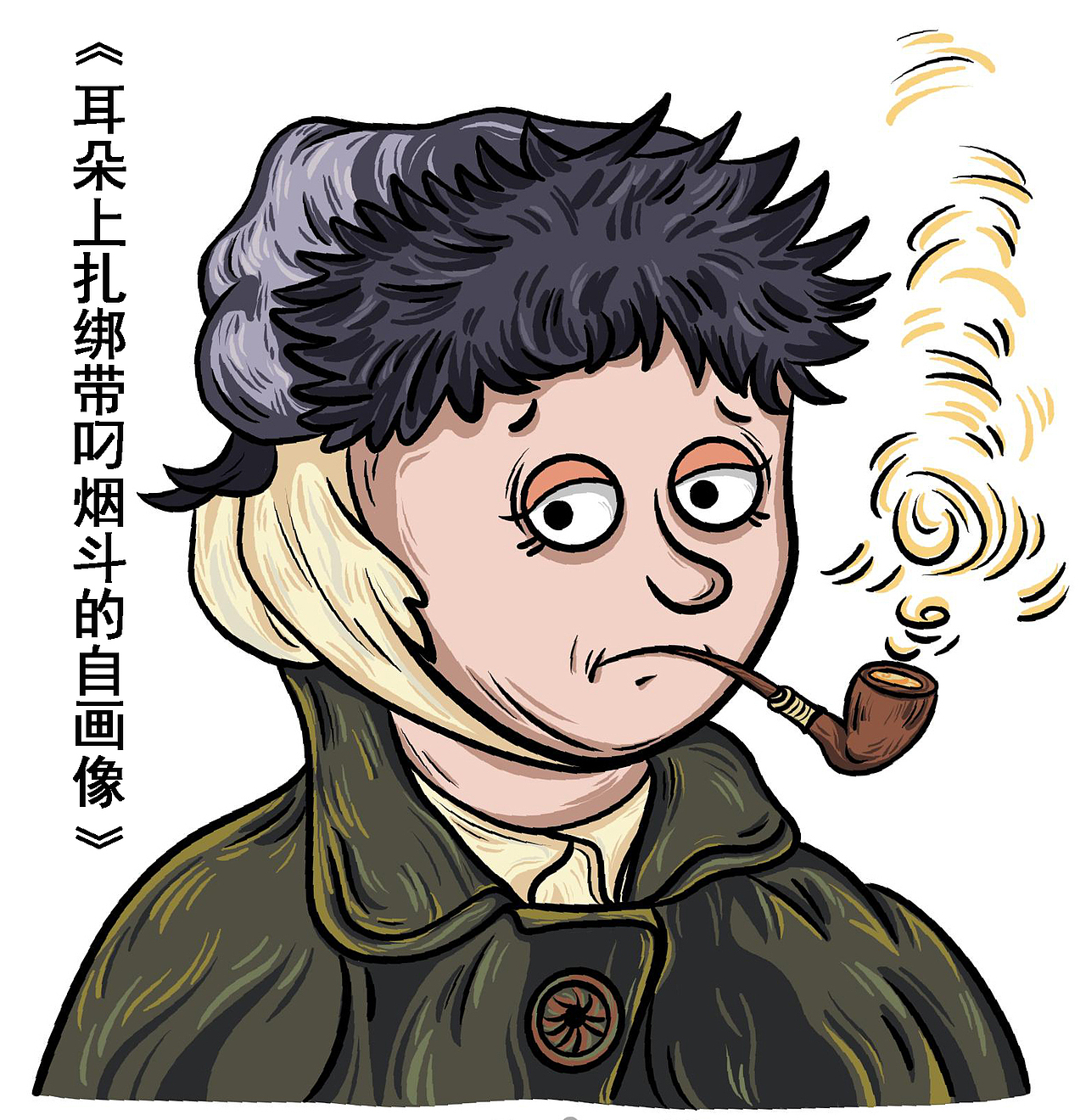 版绘之《世界名画》系列,卡通版头像集齐12张