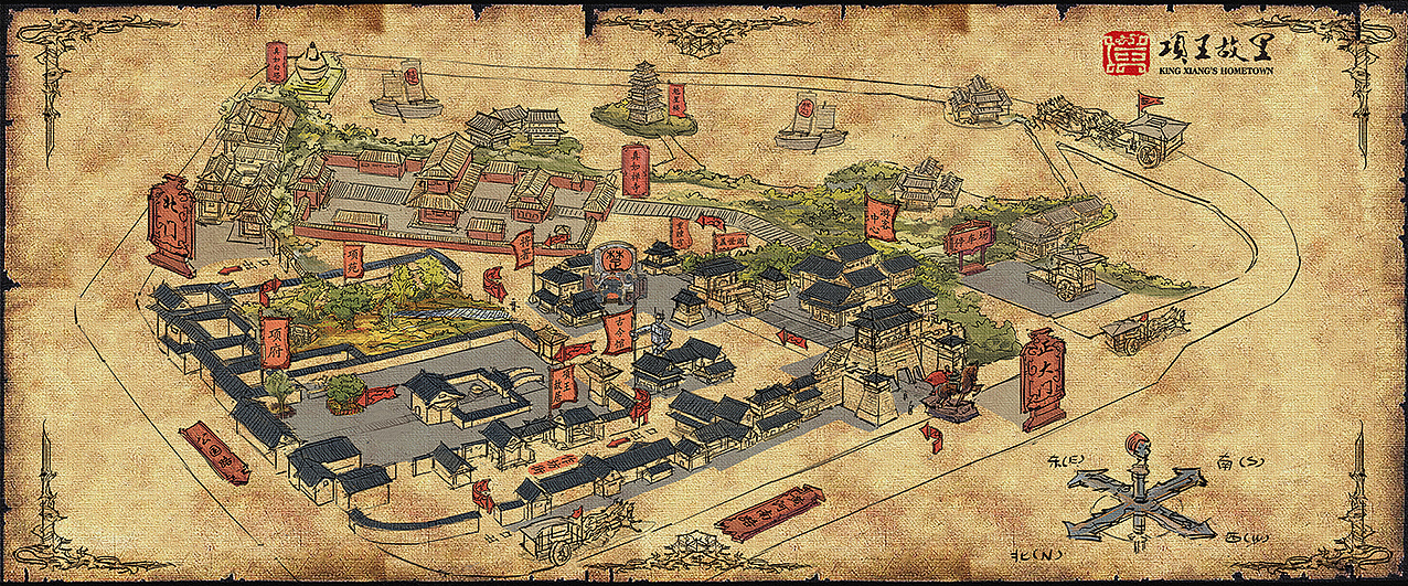 《项王故里旅游导览图》