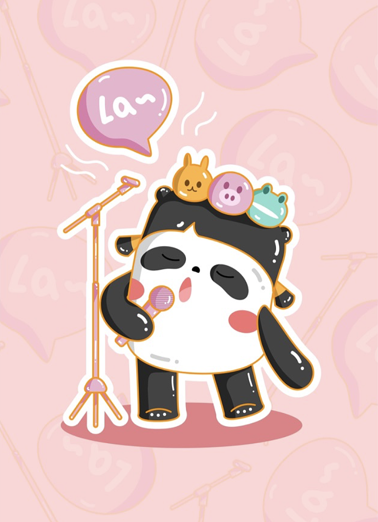 咪咕熊猫家族ip群像形象设计