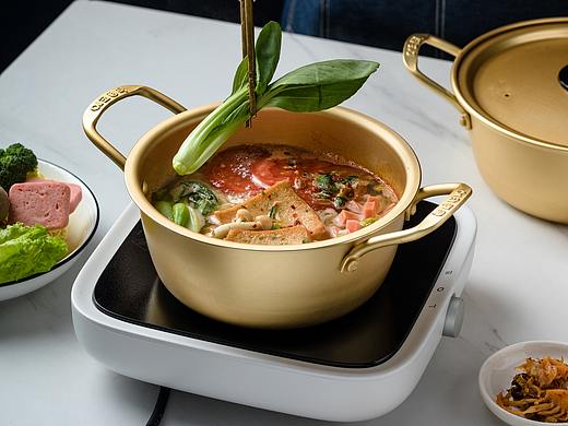 电商产品摄影 韩式部队锅/泡面锅/黄铝锅