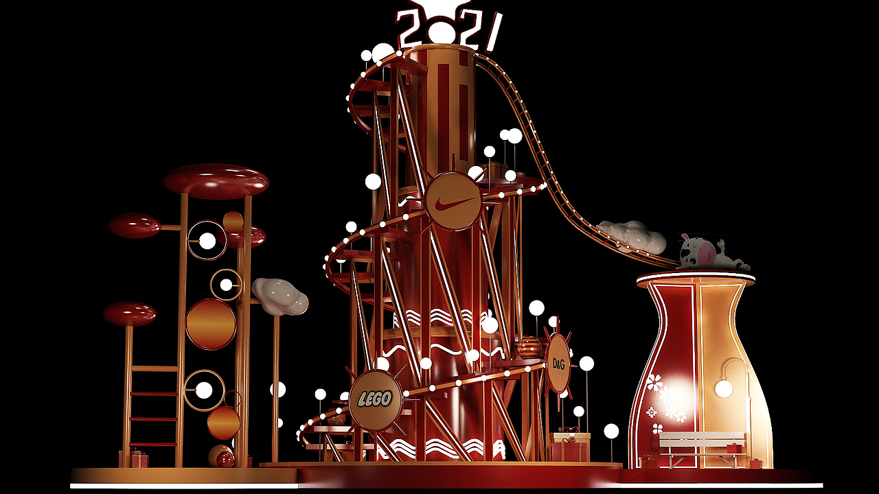 某商场美陈（图ZMjMwOTE3OTg0） - 场景 - 站酷设计师美陈Hello世界原创素材 - 站酷ZCOOL