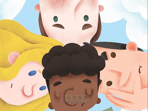 故事绘本扁平无线欧美绘本插画