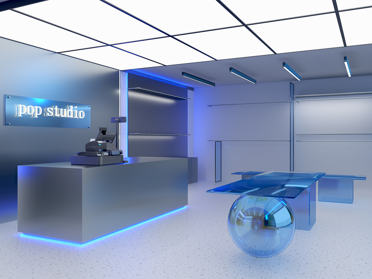 铝板，亚克力的材料碰撞实验，简单具有未来主义的空间遐想