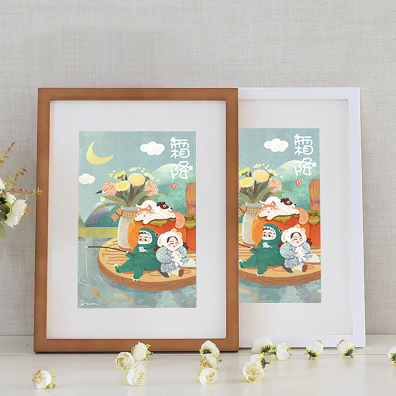 插画师Dua24节气之霜降插画和周边（图ZOTUwMDcxODg=） - 艺术插画 - 站酷设计师喵喵米麻麻巧原创素材 - 站酷ZCOOL
