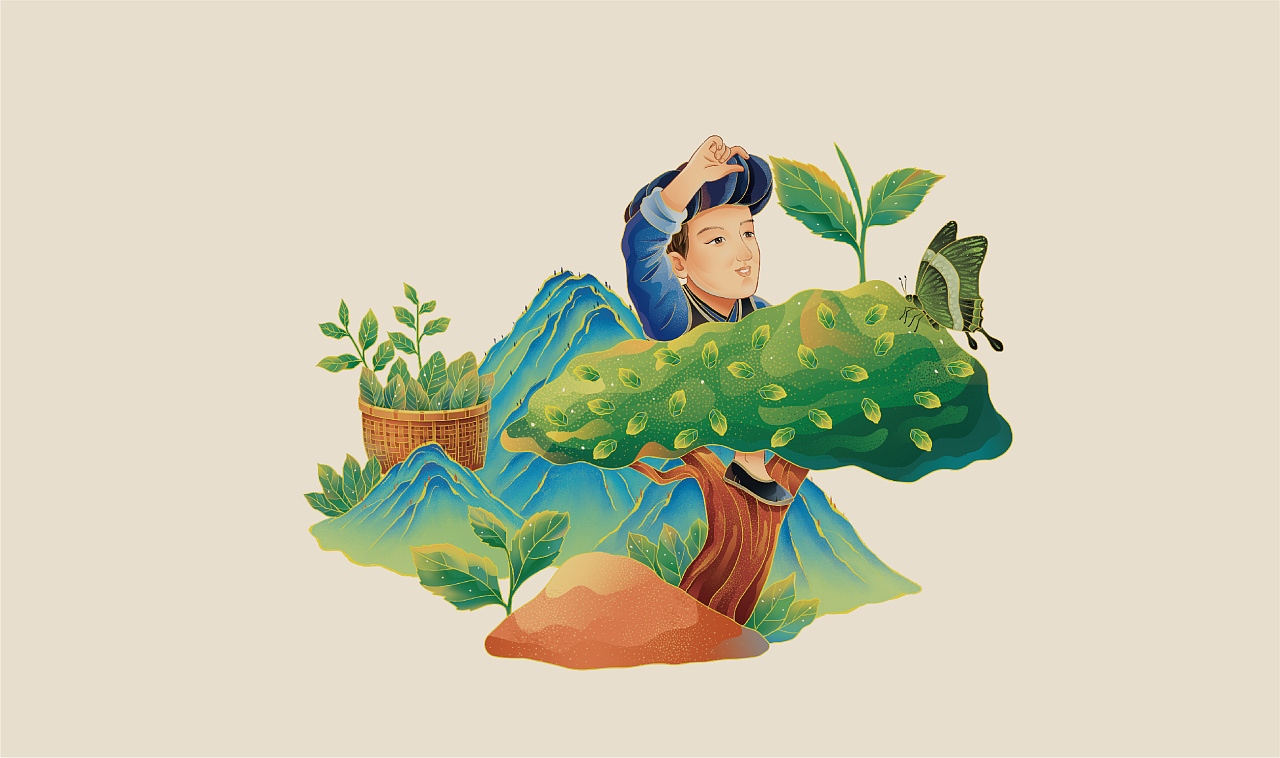 芮淋绿色茶园计划-茶农系列包装设计
