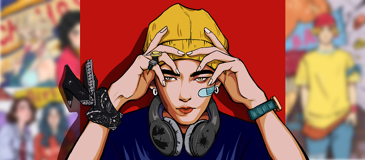 嘻哈插画风|插画|新锐潮流插画|桔子xu - 原创作品 - 站酷 (zcool)