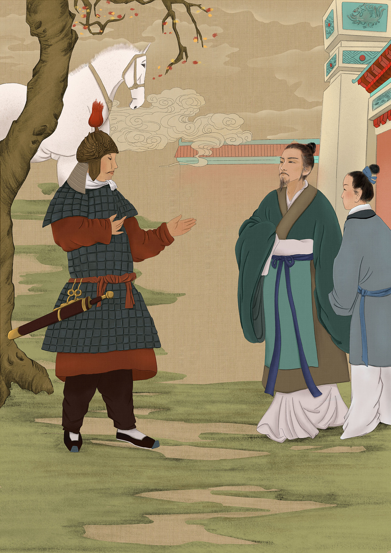 连环画—司马迁归璧（图ZMTU2NjY0OTc2） - 商业插画 - 站酷设计师青艾画画原创素材 - 站酷ZCOOL