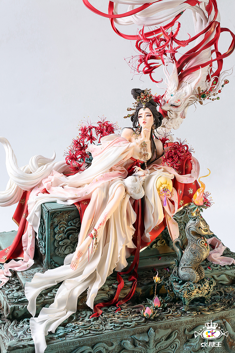 西式翻糖蛋糕工艺复原中国国风神话人物《九尾狐》