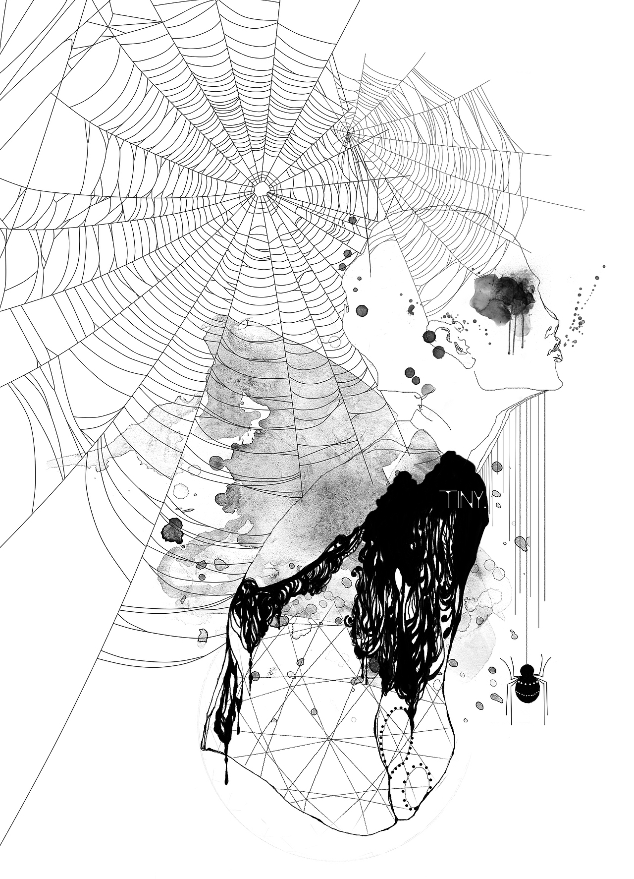 不要相信的童话 之 "夏洛的网"（图ZMjUyMDkyNTI=） - 艺术插画 - 站酷设计师Messier66原创素材 - 站酷ZCOOL