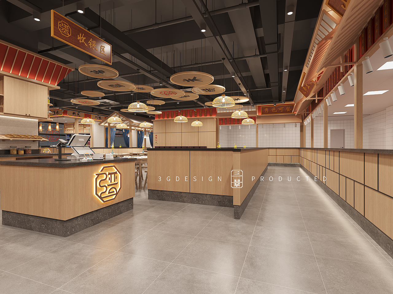 【三景装饰】缙昌纪美食坊（图ZMjg0NTE4MzU2） - 酒店餐饮设计 - 站酷设计师sjzs原创素材 - 站酷ZCOOL