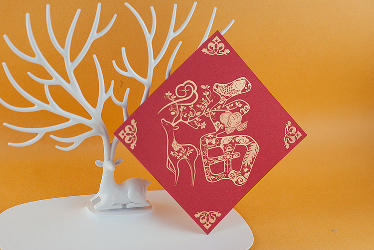 MOKA 莫小鹿福字工艺纪念卡