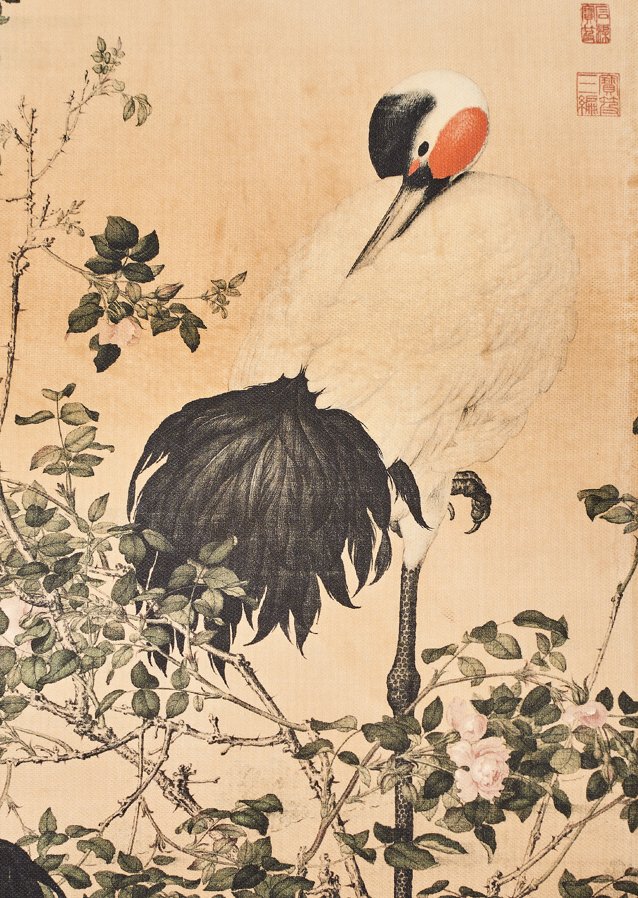 郎世宁《花荫双鹤图》(复制品)拍摄,整图及局部。（图ZMTM3NzY2NzIw） - 产品摄影 - 站酷设计师看见想象原创素材 - 站酷ZCOOL