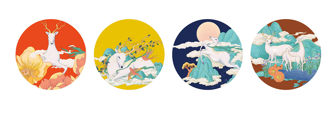 觅白-鹿|插画|商业插画|草丛11 - 原创作品 - 站酷 (zcool)