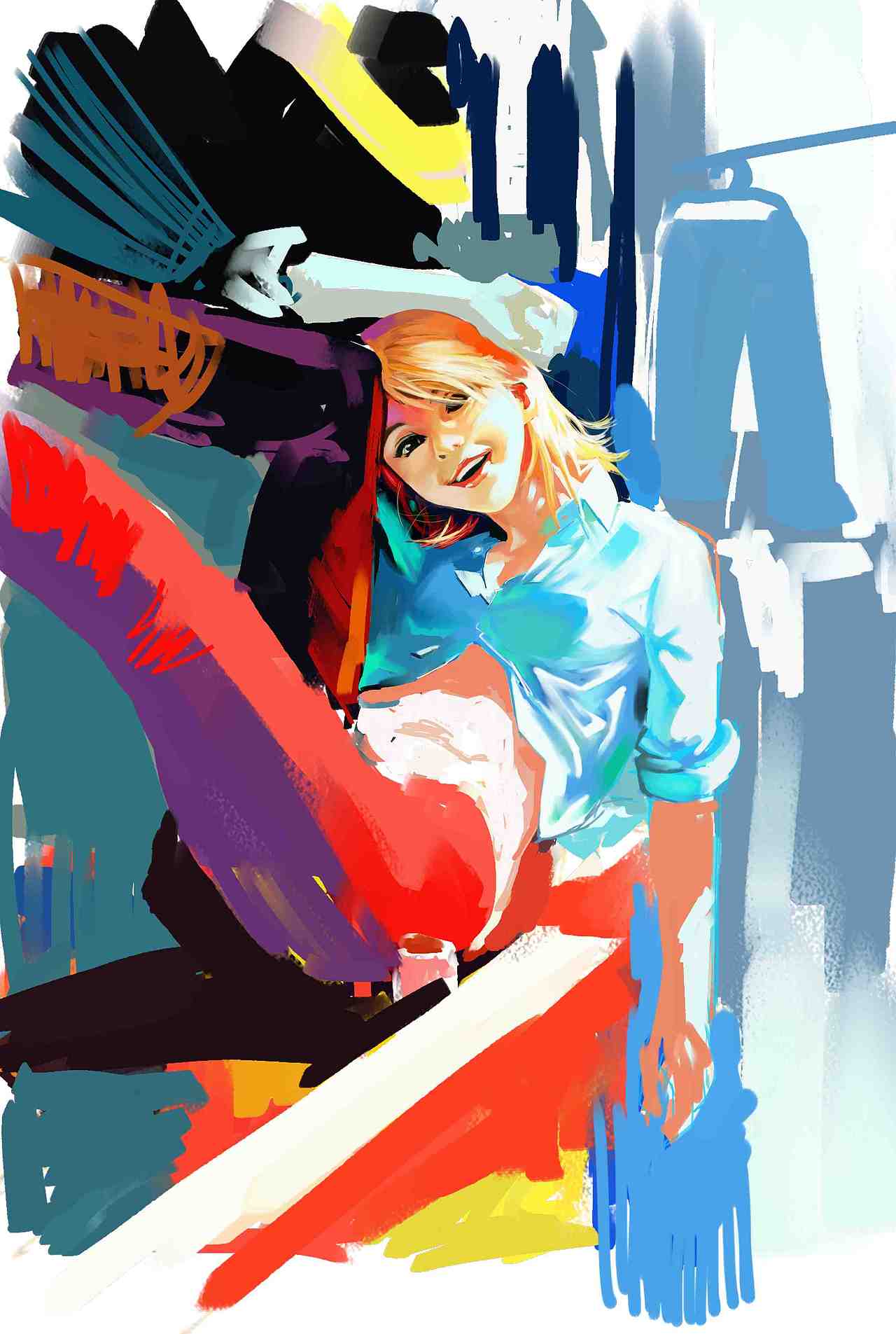 本杰明 女孩享受阳光 练习临画本杰明