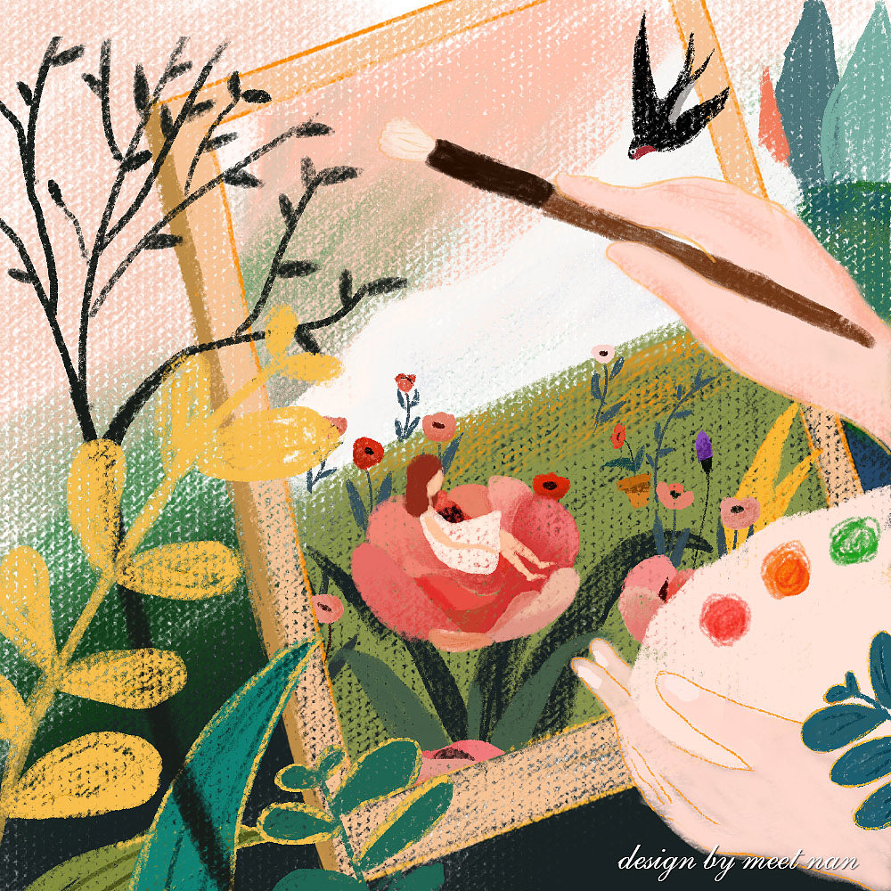 画中画,看到人家店铺首页的图,想到宫崎骏的动画,忍不住用自己的形式画了出来。