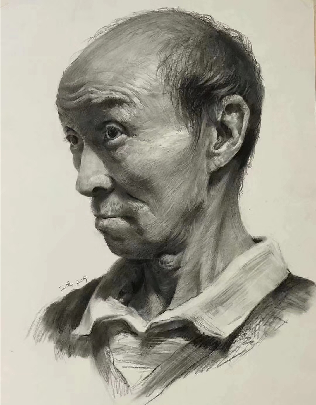 素描头像（图ZMjQ3MzQxODEy） - 绘画 - 站酷设计师江风1991原创素材 - 站酷ZCOOL