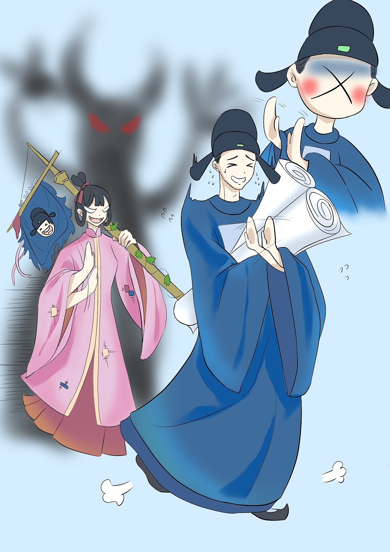 严大人的桃花运（图ZMjYyMzg0OTk2） - 创作习作 - 站酷设计师萌不萌萌君原创素材 - 站酷ZCOOL
