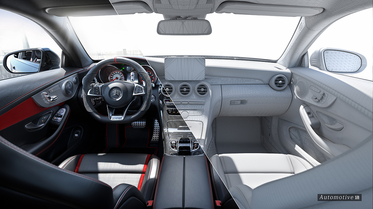 CGI -Benz C63s Coupe Interior（图ZMTIxMjIxOTYw） - 机械/交通 - 站酷设计师bababread原创素材 - 站酷ZCOOL