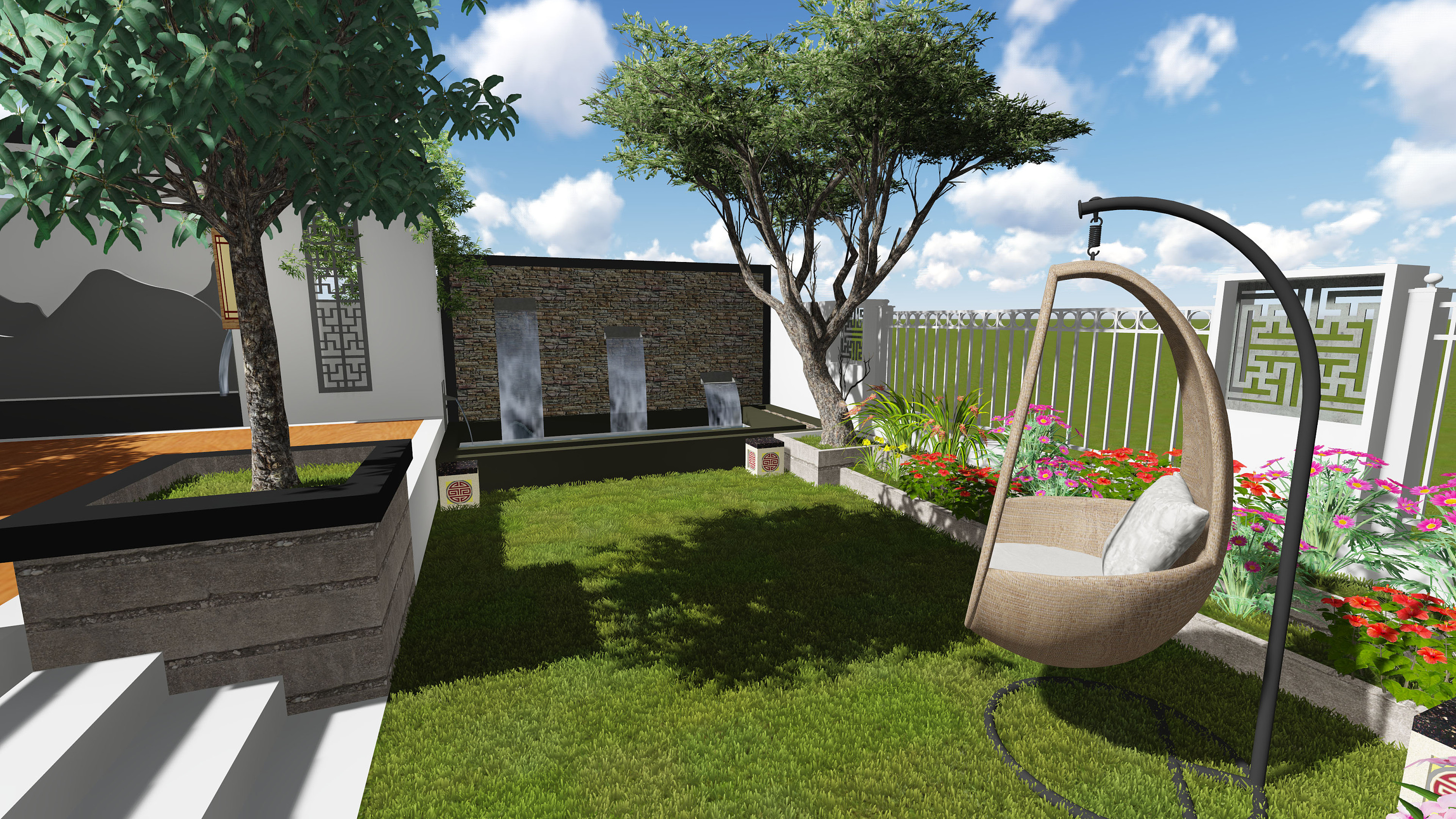 湖山源著 庭院设计|空间|景观设计|吴安静 - 原创作品 - 站酷 (zcool)