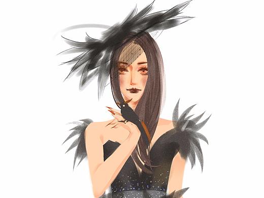 黑羽（個人主頁-ZMjUwMzU5MDA=） - 創(chuàng)作習(xí)作 - 站酷設(shè)計師莫小西西_原創(chuàng)素材 - 站酷ZCOOL