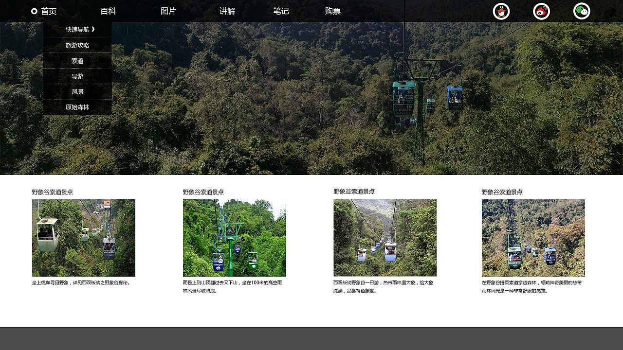 西双版纳野象谷旅游网站
