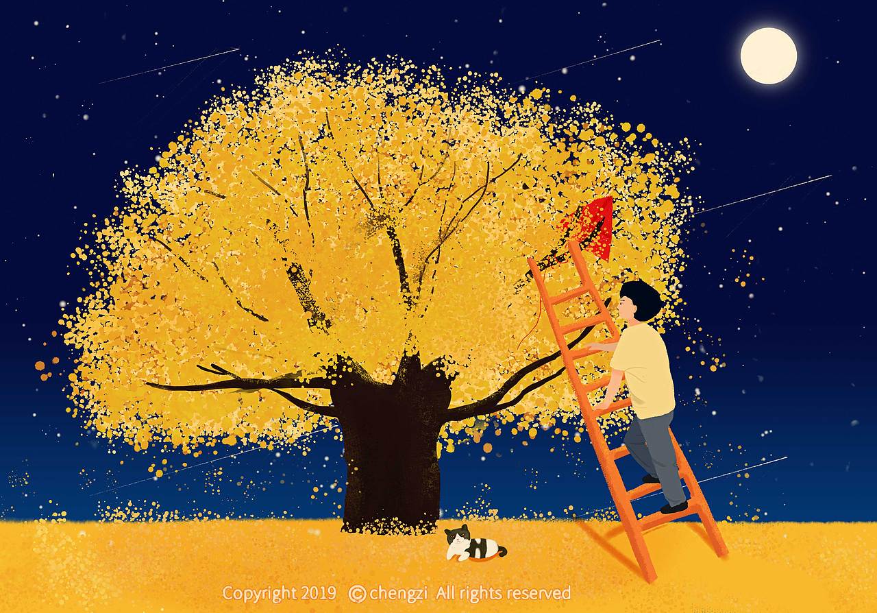 秋意（图ZMTgyNTYwMDA4） - 儿童插画 - 站酷设计师成子曰原创素材 - 站酷ZCOOL