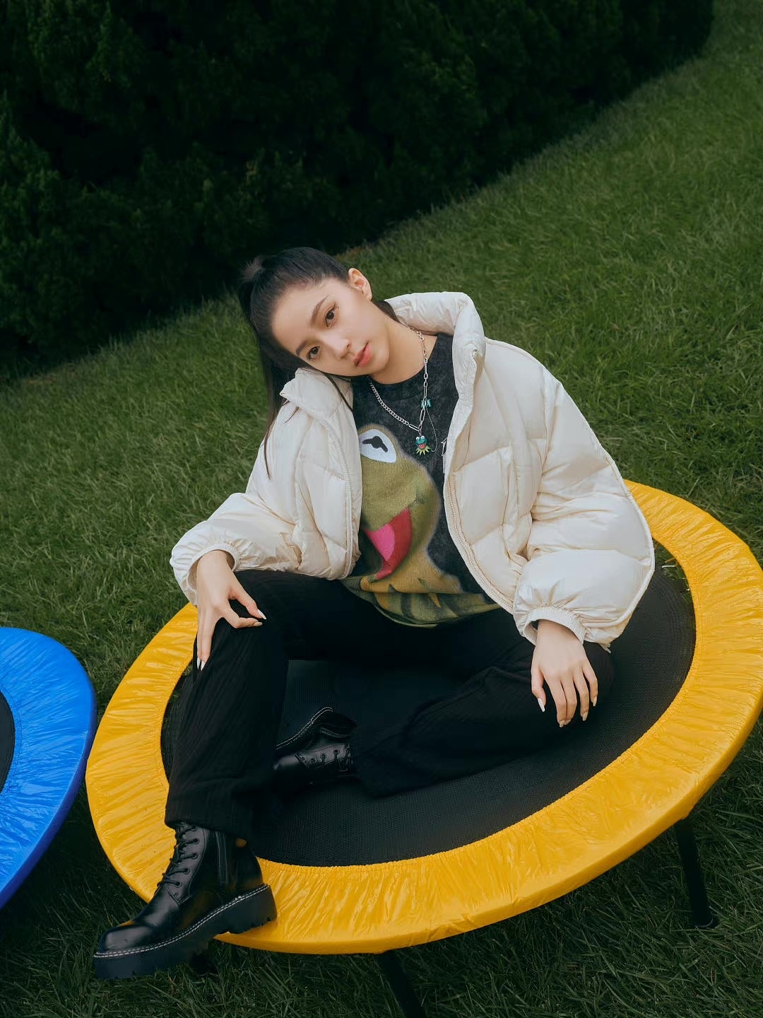 欧阳娜娜欧阳娣娣70太平鸟科米蛙联名