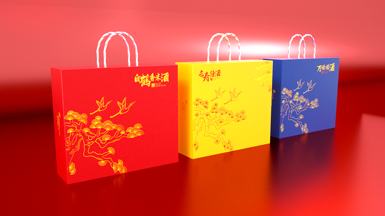 一款来自长寿的白鹤米酒包装设计