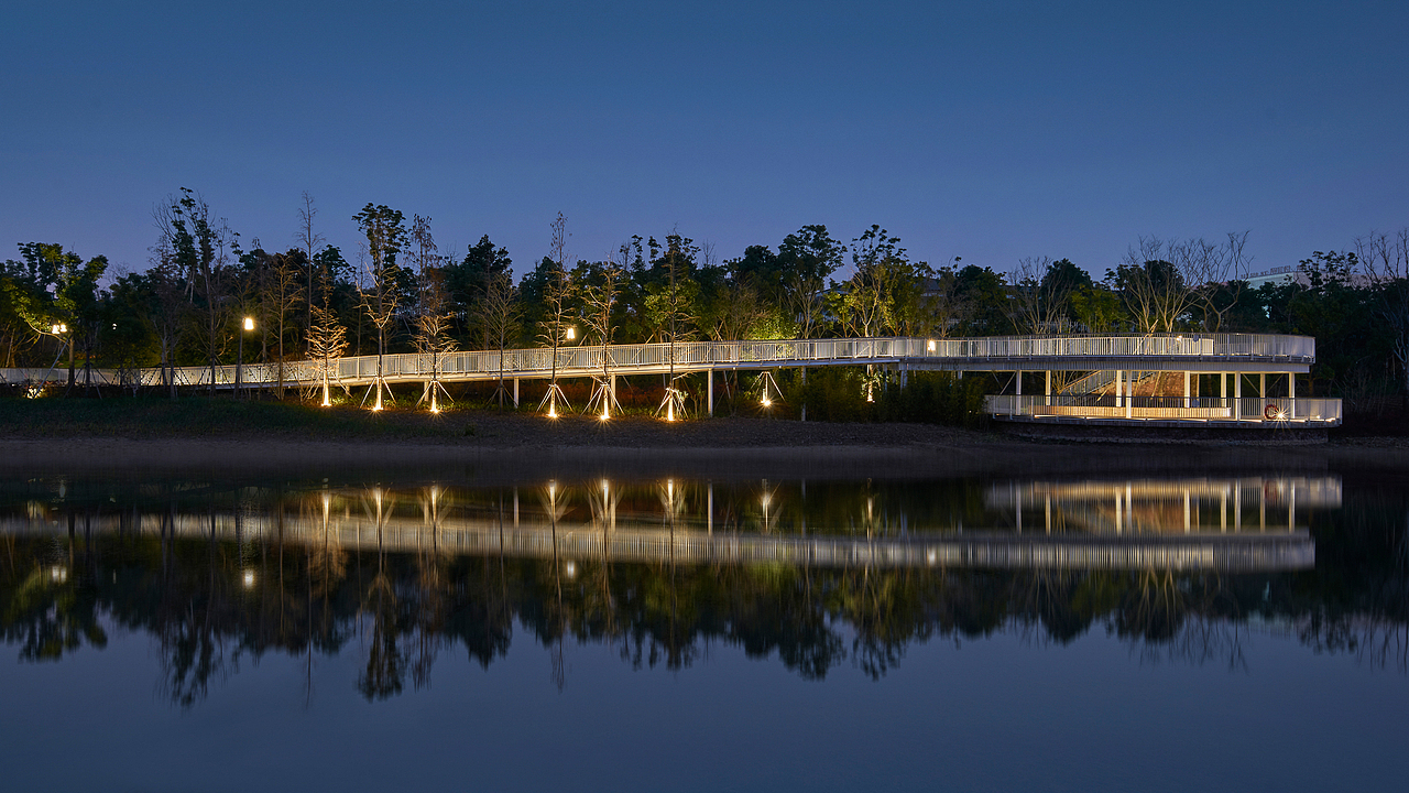 义乌横塘公园灯光设计案例拍摄