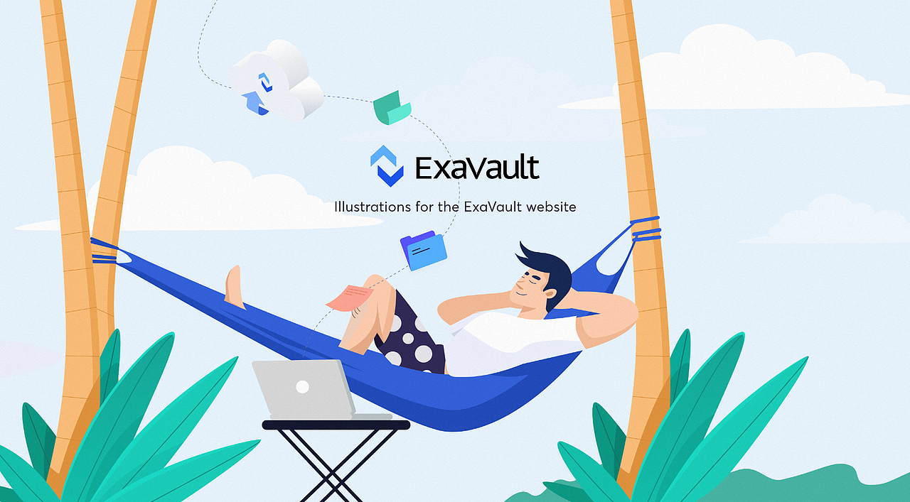 ExaVault官网插画