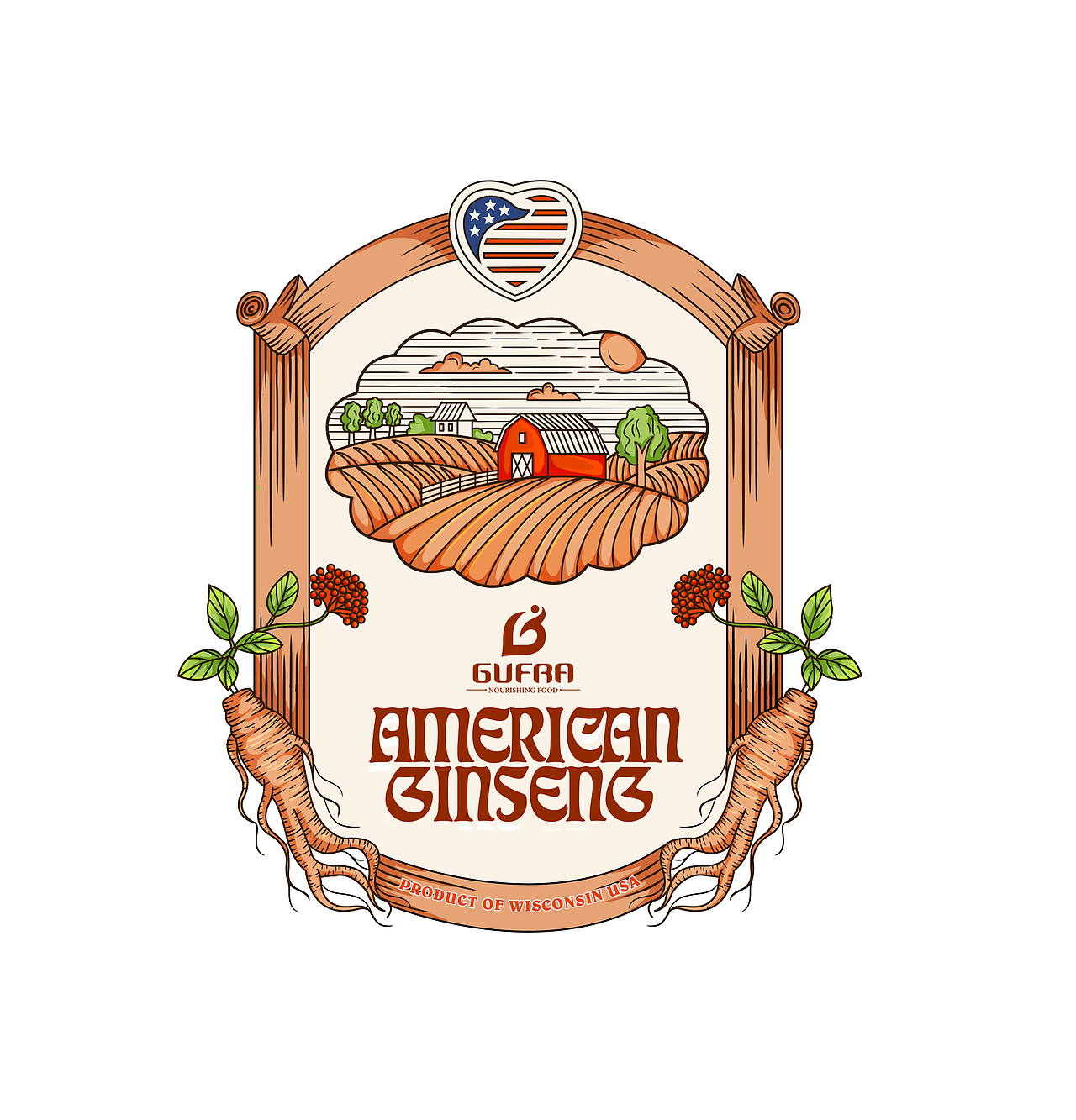 花旗参包装插画（图ZMzA0MDI2NjA0） - 商业插画 - 站酷设计师九薇原创素材 - 站酷ZCOOL