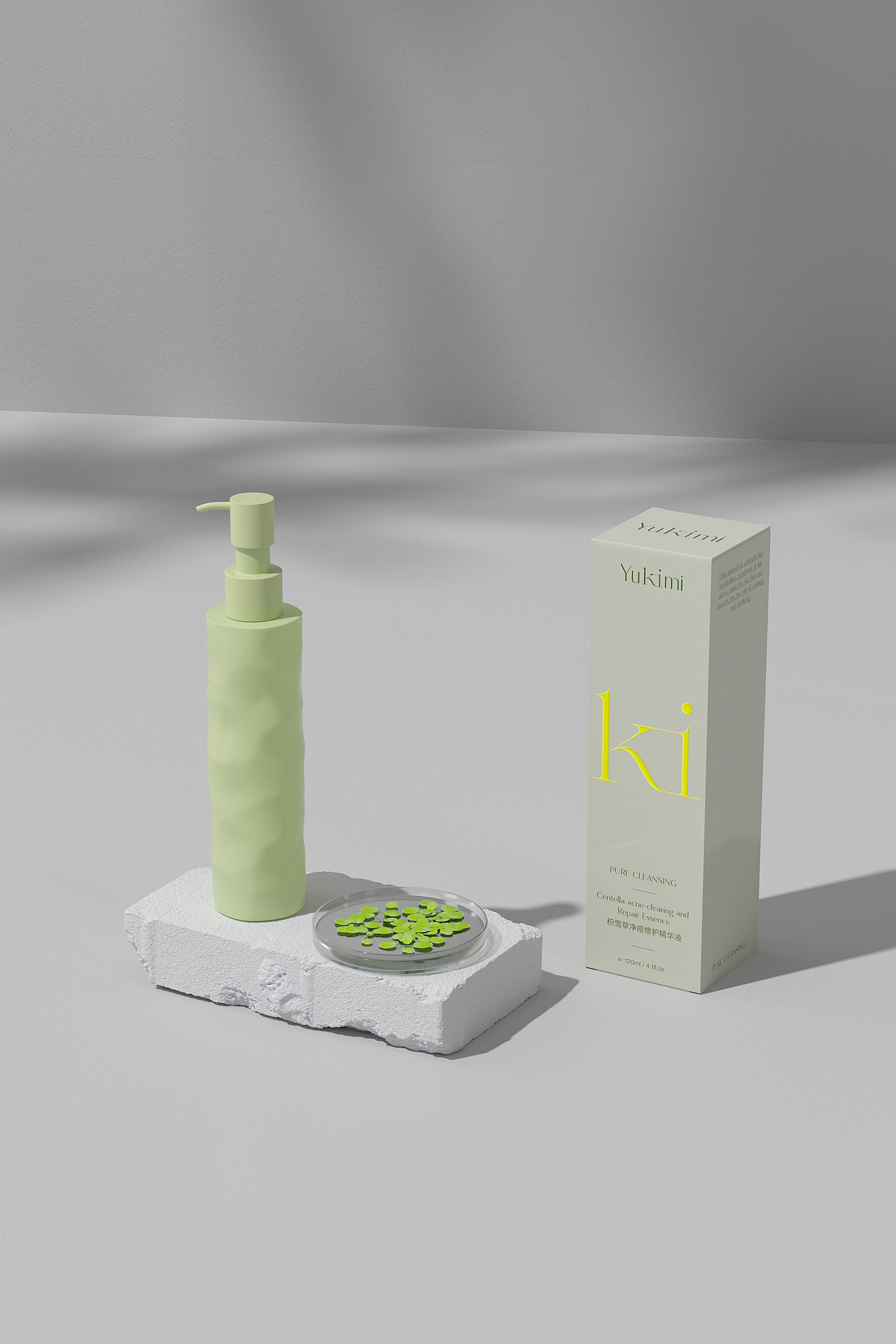 Yukimi | 积雪草净痘修护套装包装设计（图ZMzM0NjkxNjQ0） - 包装 - 站酷设计师青轶设计原创素材 - 站酷ZCOOL