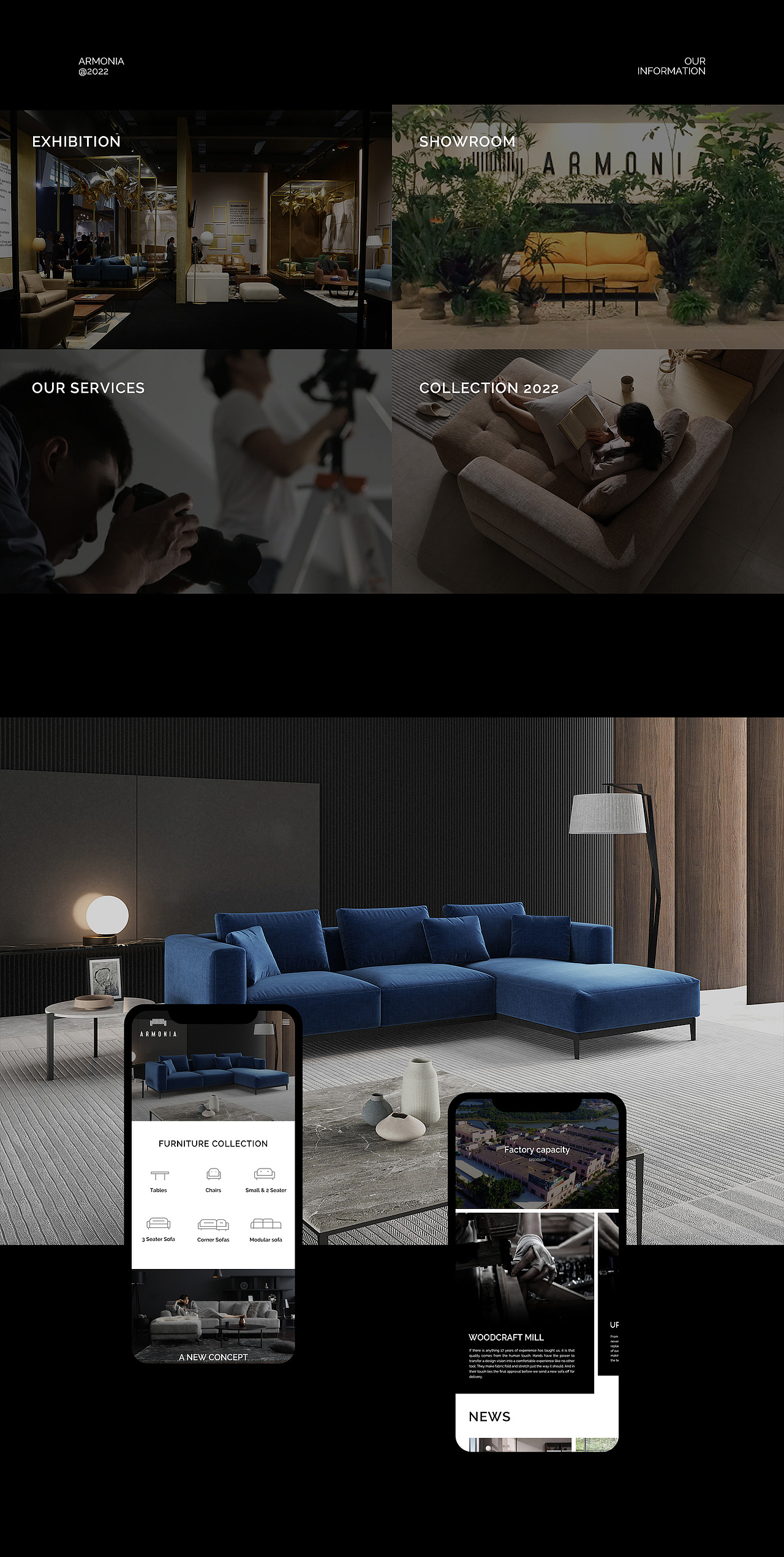 跨境电商TOB独立站设计(意简沙发)