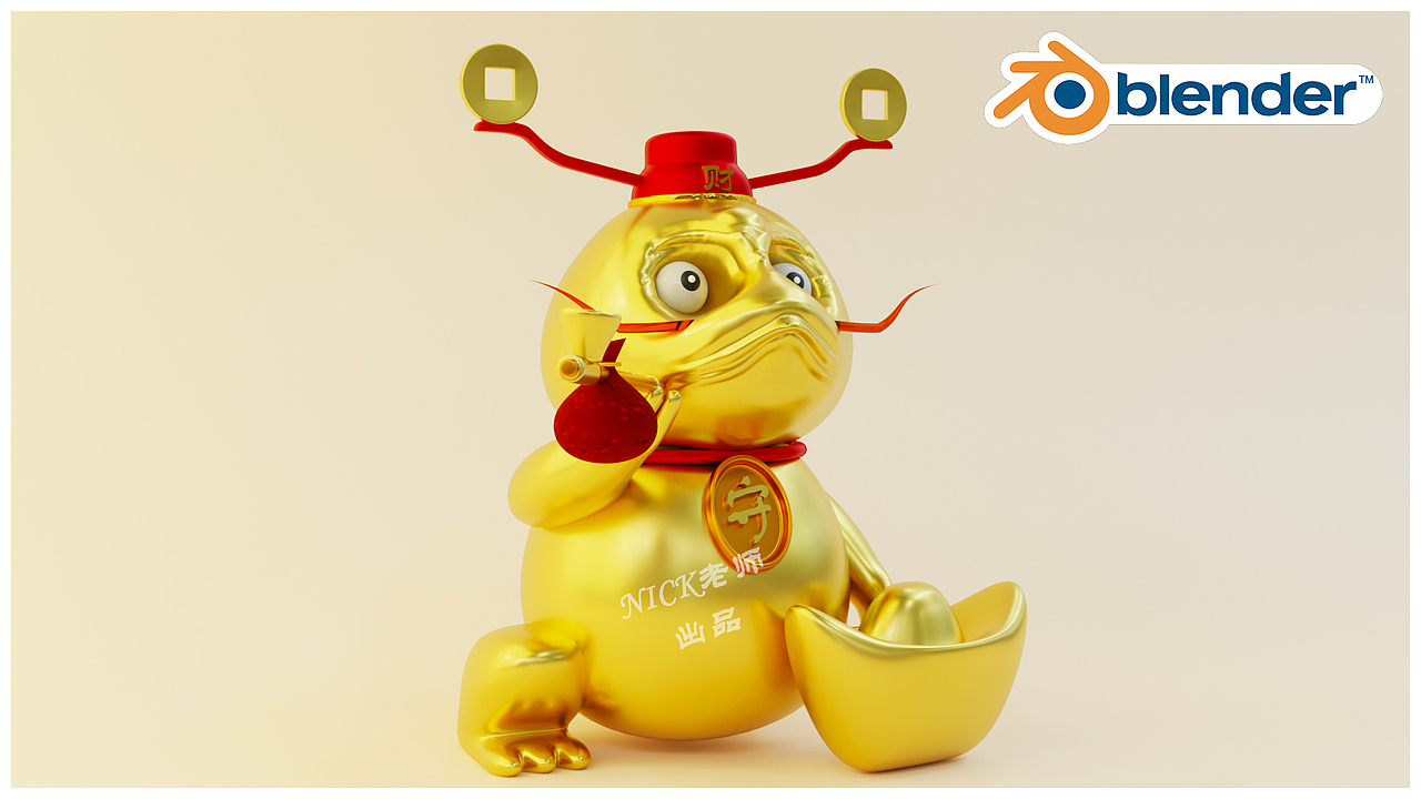 《金二爷》Blender雕刻作品（图ZMzE4ODU1NzQ0） - 人物/生物 - 站酷设计师Nick老师原创素材 - 站酷ZCOOL
