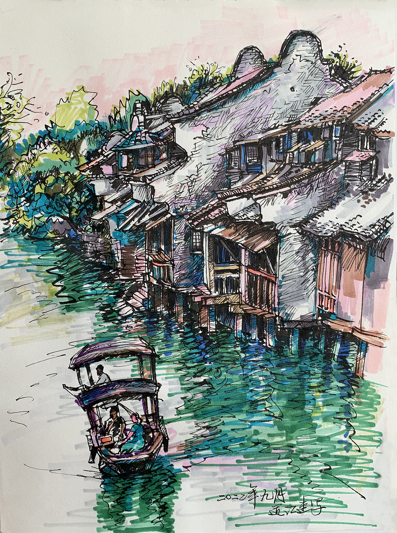 马克笔淡彩（图ZMzQ5NTY0NDUy） - 绘画 - 站酷设计师David老张原创素材 - 站酷ZCOOL