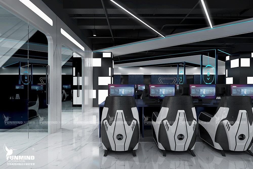 -TJ嘿秀电竞馆(普通区、包间)-效果图,实景对比