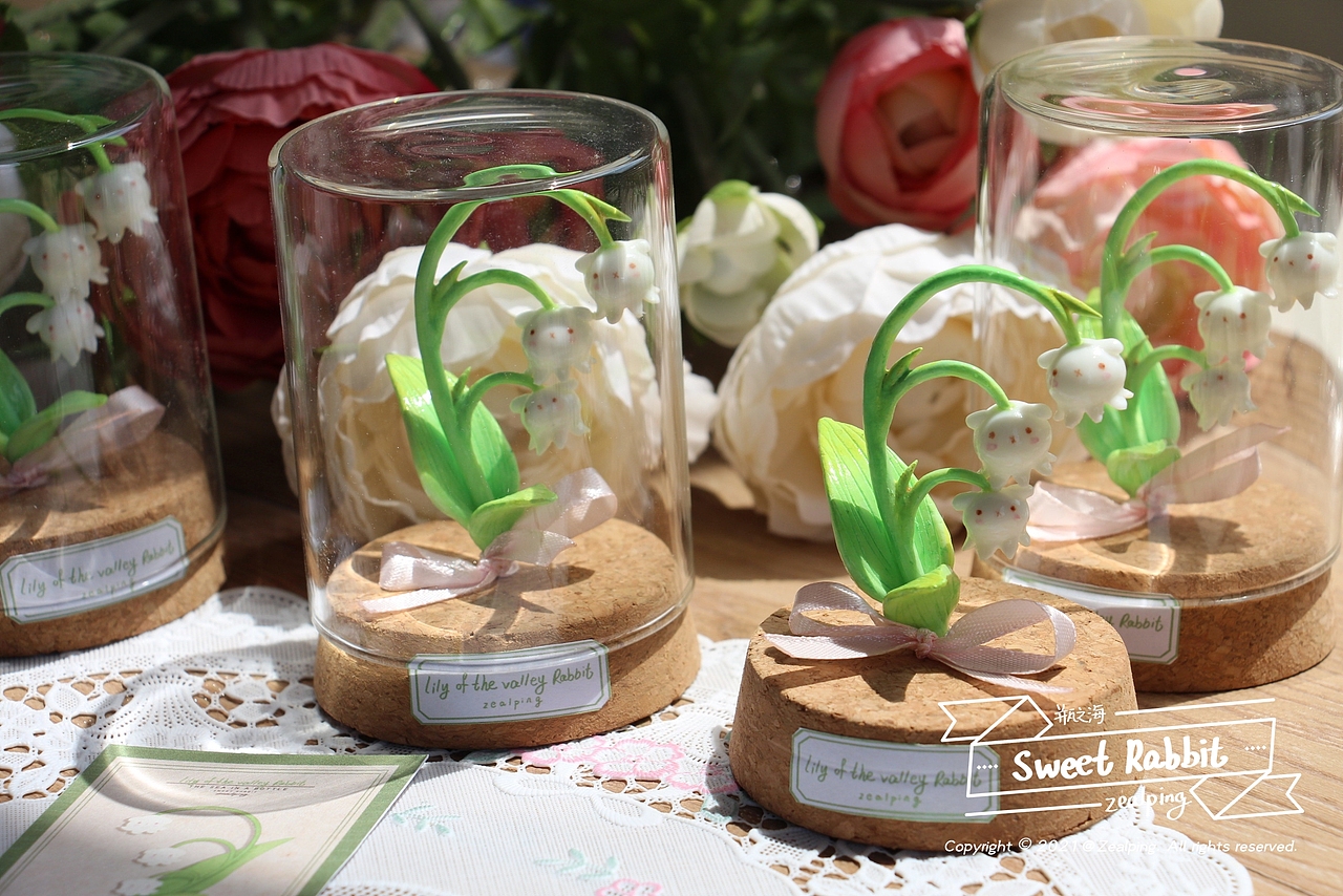 zealping丨芳草铃兰花兔玻璃罐手作摆件（图ZMjU1ODYxNTMy） - 手办/模玩 - 站酷设计师zealping原创素材 - 站酷ZCOOL
