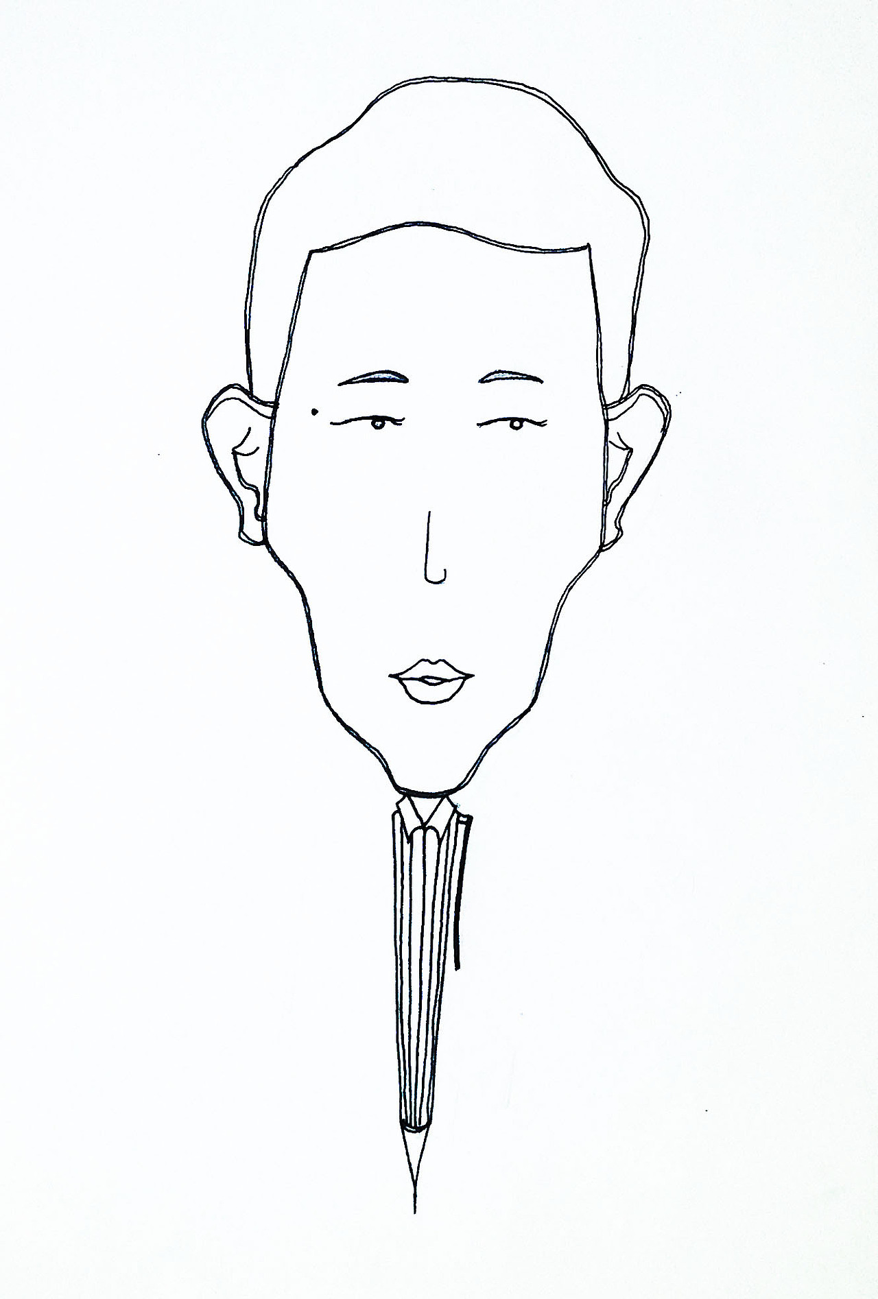 线描人像人设手作小人偶